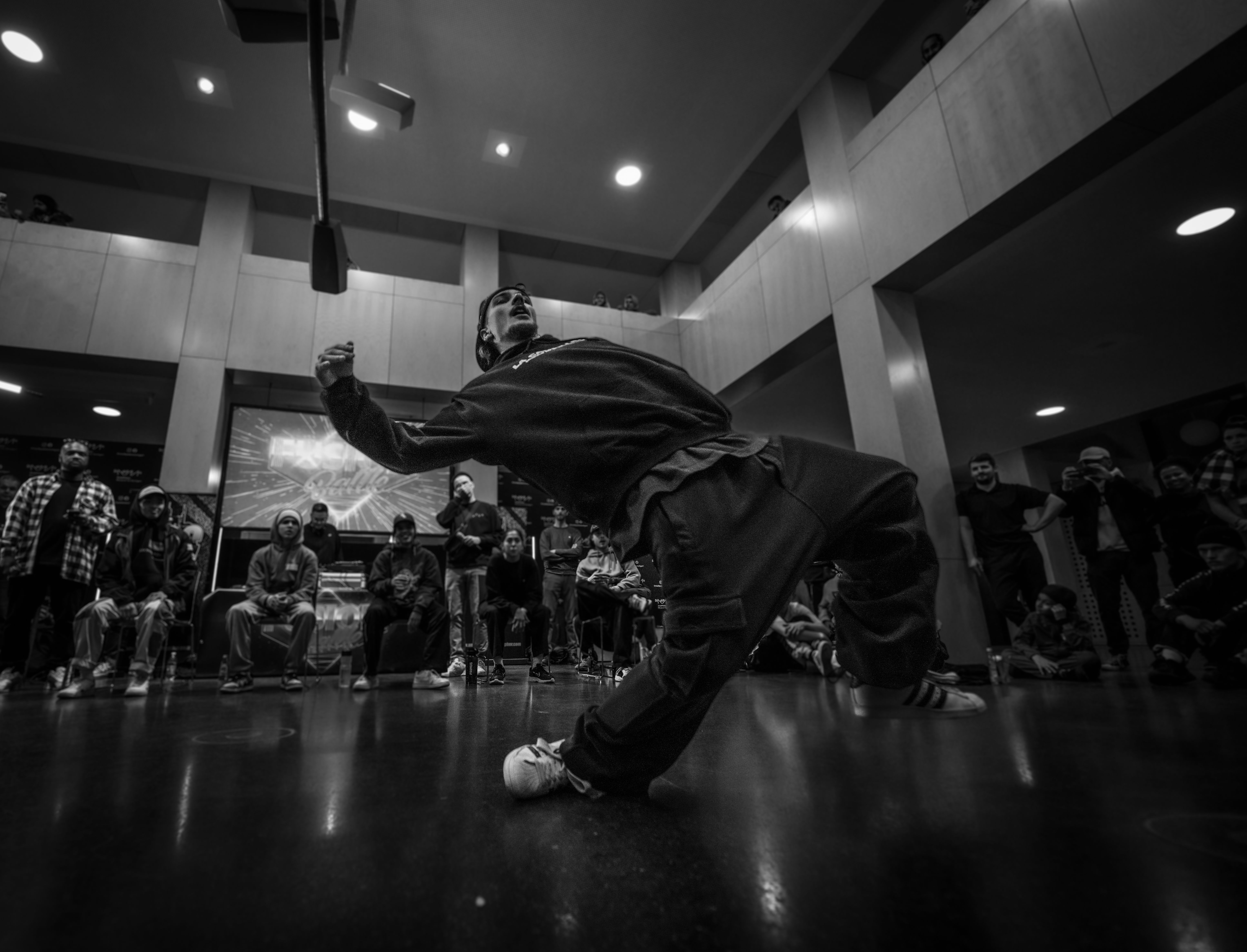 blurry Movement of a hip hop Dancer at the Fusion Battle